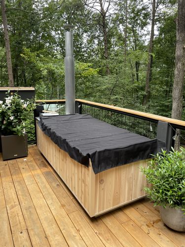 Customer photo review of Wood Burning Hot Tub