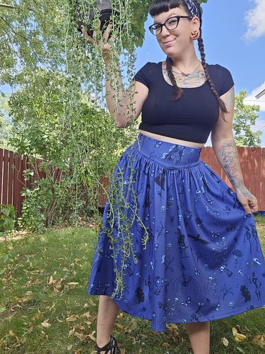 Customer photo review of FINAL SALE - Tim Burton's CORPSE BRIDE™ Gothic Tales Skirt in Beyond the Veil Print