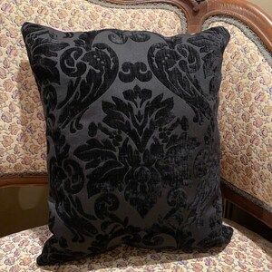 Customer photo review of Classic Floral Damask Velvet Brocade Fabric | 5 Colors