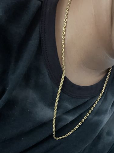 Customer photo review of 3mm Gold Rope Chain for Necklaces