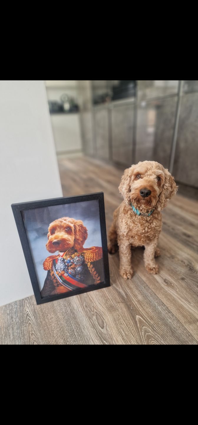 Customer photo review of The First Lieutenant: Custom Pet Portrait