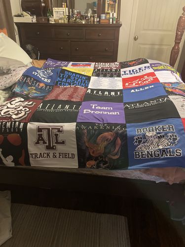 T-shirt quilt featuring booker bengals by Vera from TX
