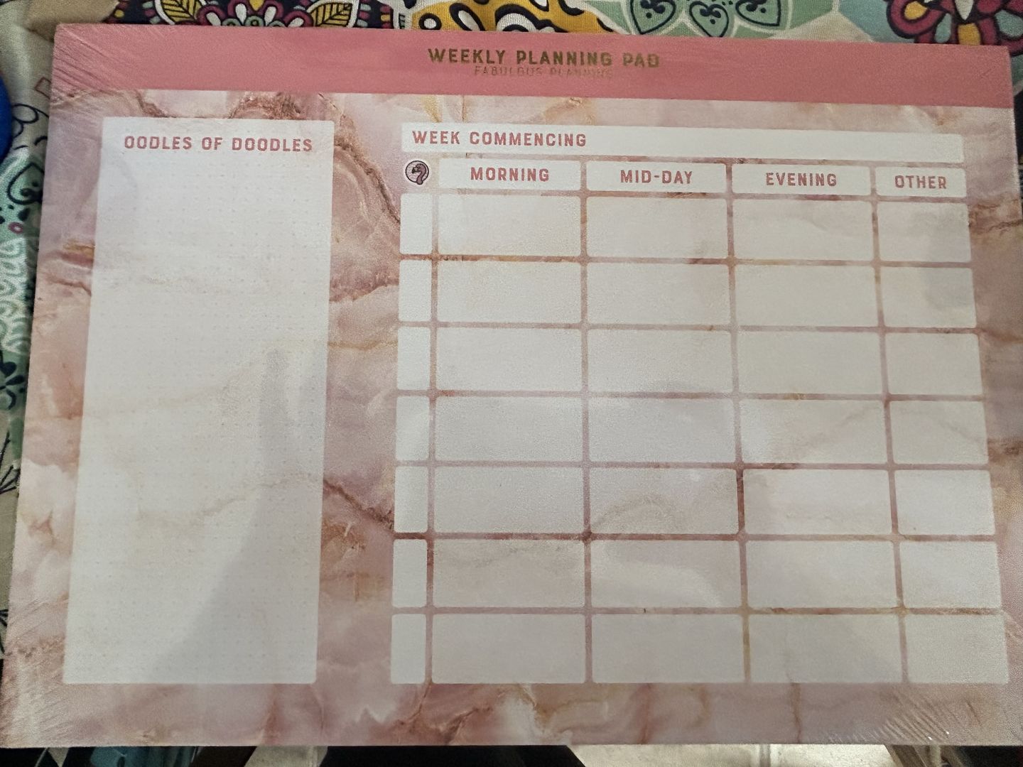 Customer photo review of Freebie A4 Yearly Planning Pad