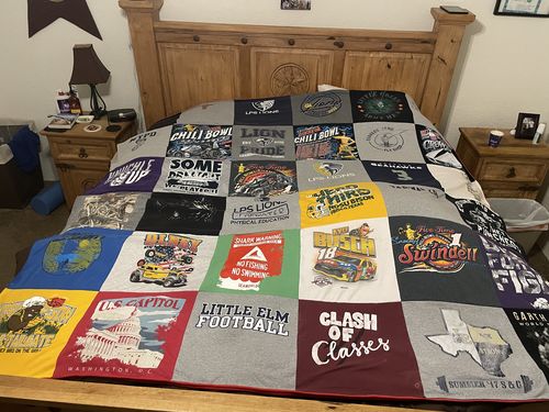 T-shirt quilt from little elm high school, lps high school by Alisha from TX