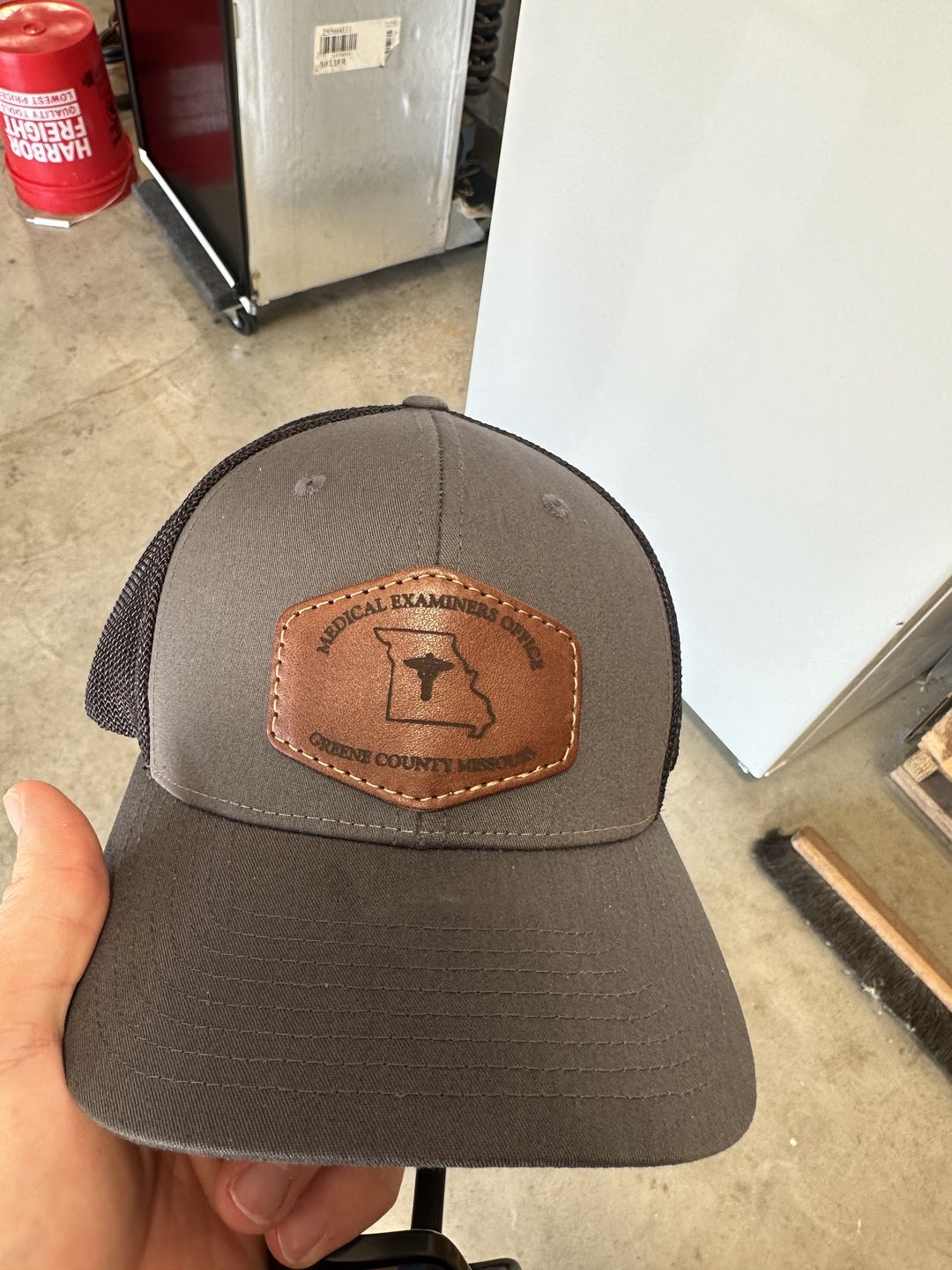 Customer photo review of Richardson 110 Flexfit Custom Leather Patch Hat