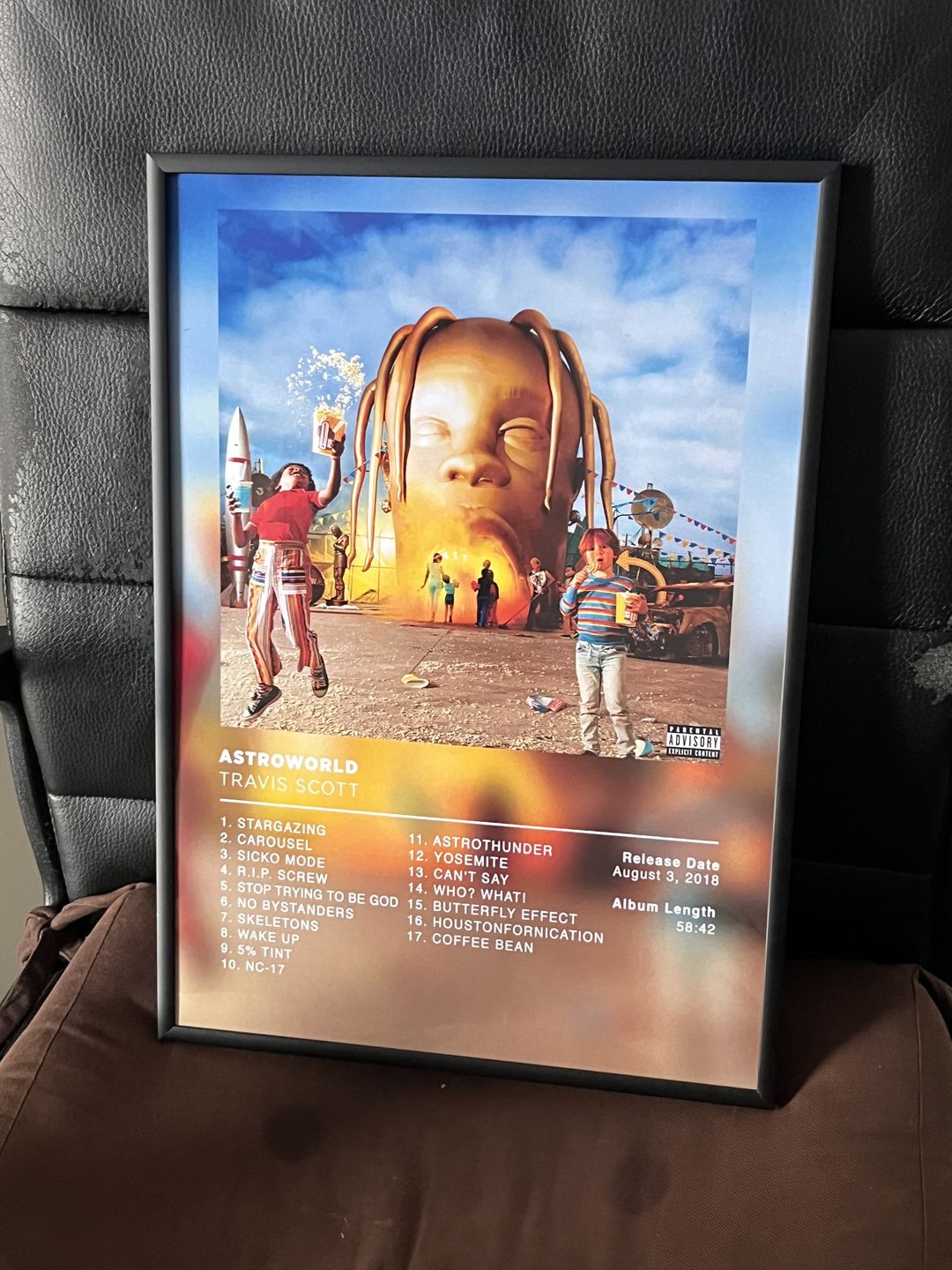Customer photo review of Travis Scott Astroworld Poster