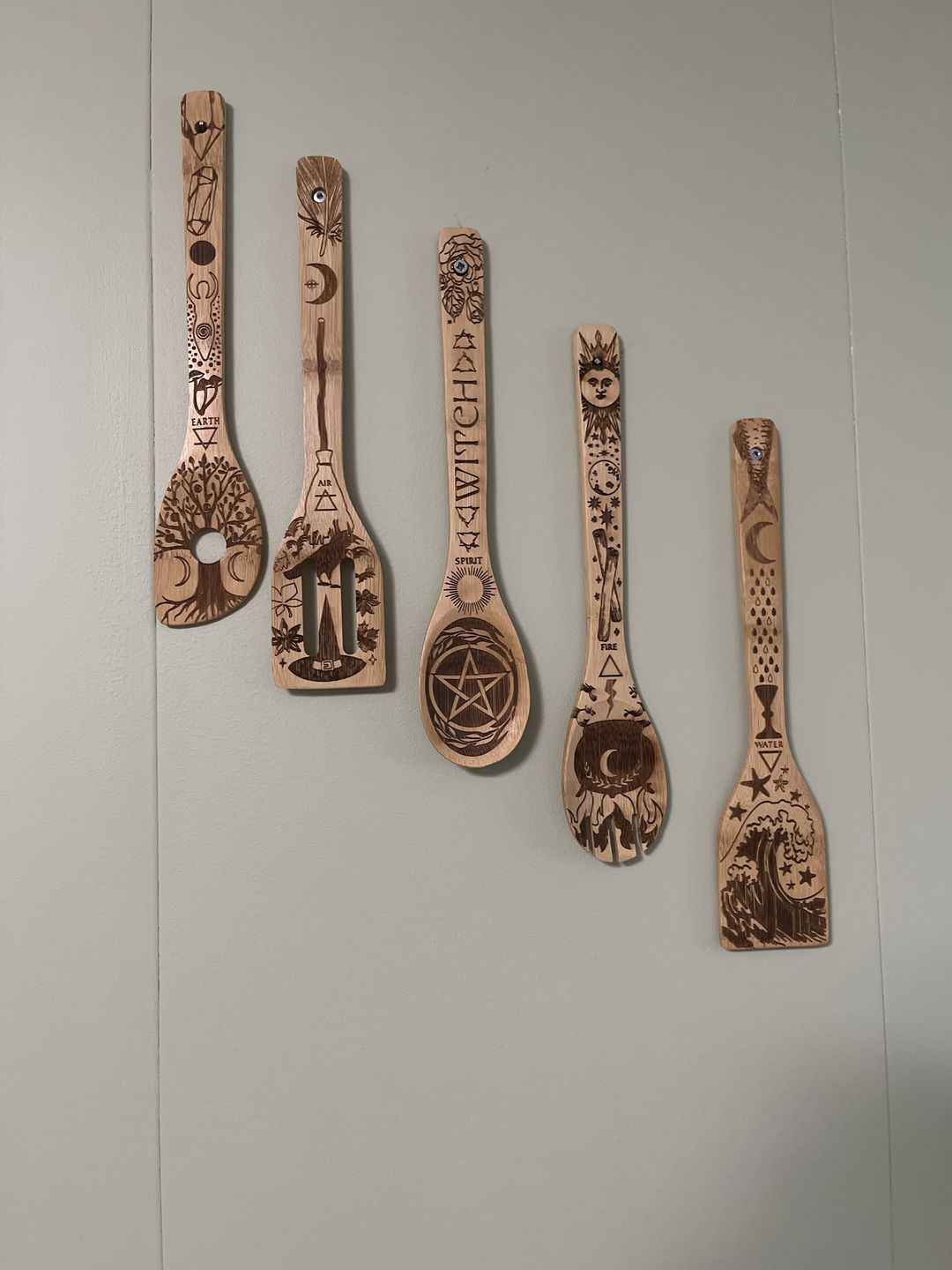 Customer photo review of The 5 Elements Bamboo Large Kitchen Utensils Set