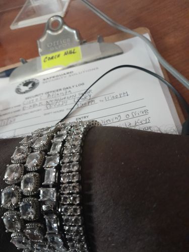 Customer photo review of 5.5 CTW Steel 2 Row Lab Made Bracelet