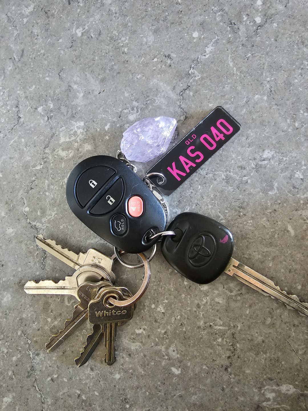 Customer photo review of QLD Prestige Licence Plate Custom Keychain