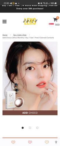 Customer photo review of Add Choco (2pcs) (Buy 1 Get 1 Free) 1Month G.DIA 13.6mm