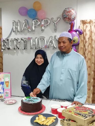 Customer photo review of Sarung Printed Jaradiyyah Ash Sapphire