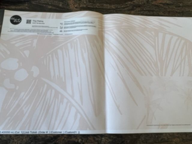 Customer photo review of The Palms in Soft Terracotta Pink Wallpaper Mural