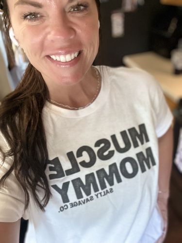 Customer photo review of Salty Savage Unisex "MUSCLE MOMMY" Tee