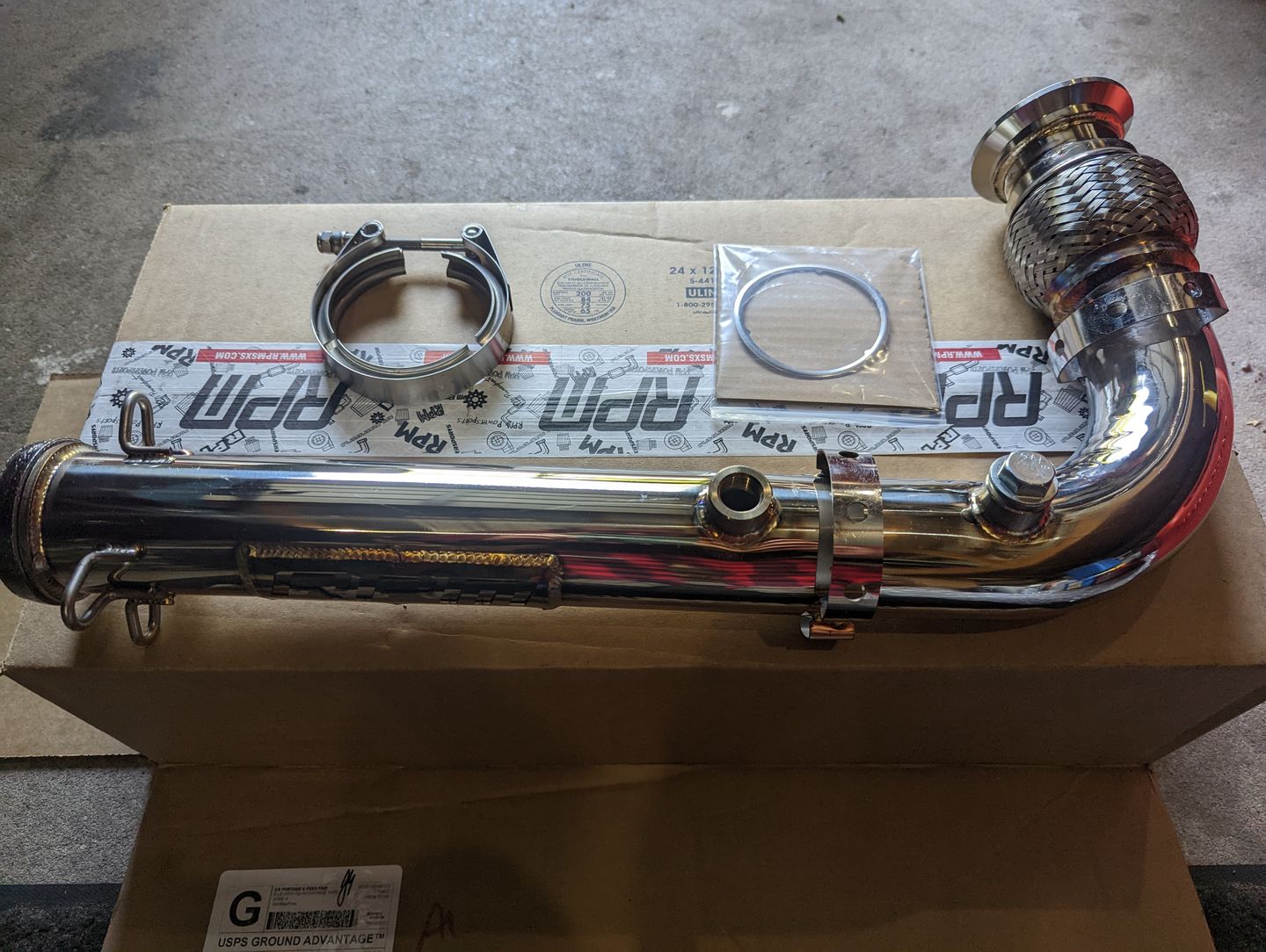 Customer photo review of RPM SxS Can Am Maverick X3 " EXTREME HD " Turbo V-Band Clamp