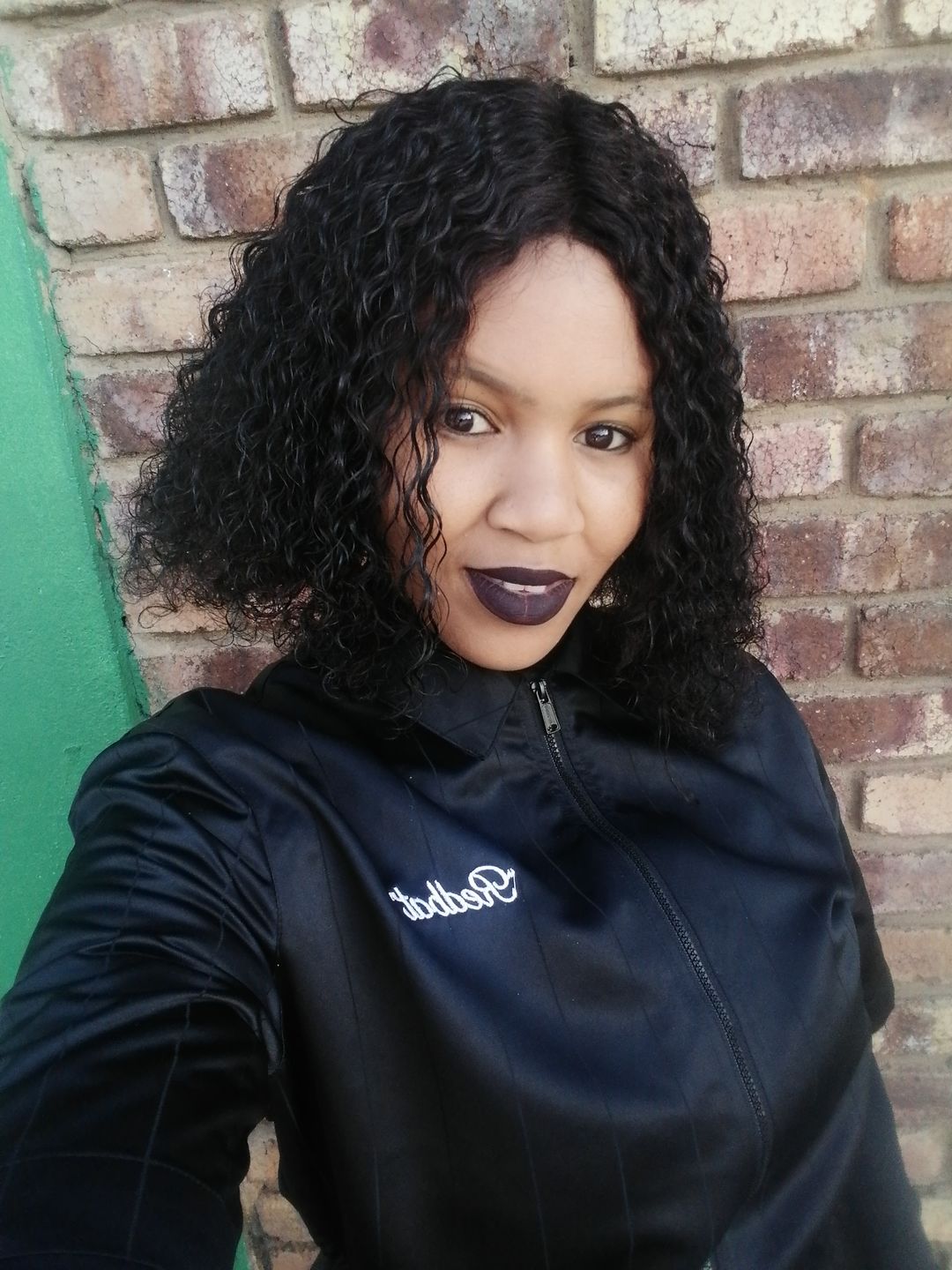 Customer photo review of Peruvian Curly Bob 12 inch Wig