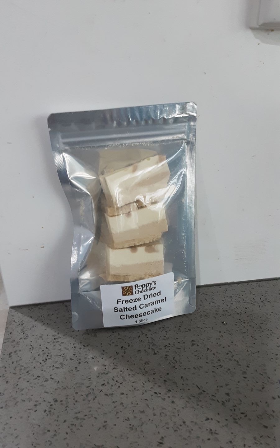 Customer photo review of Freeze Dried Cheesecake Salted Caramel