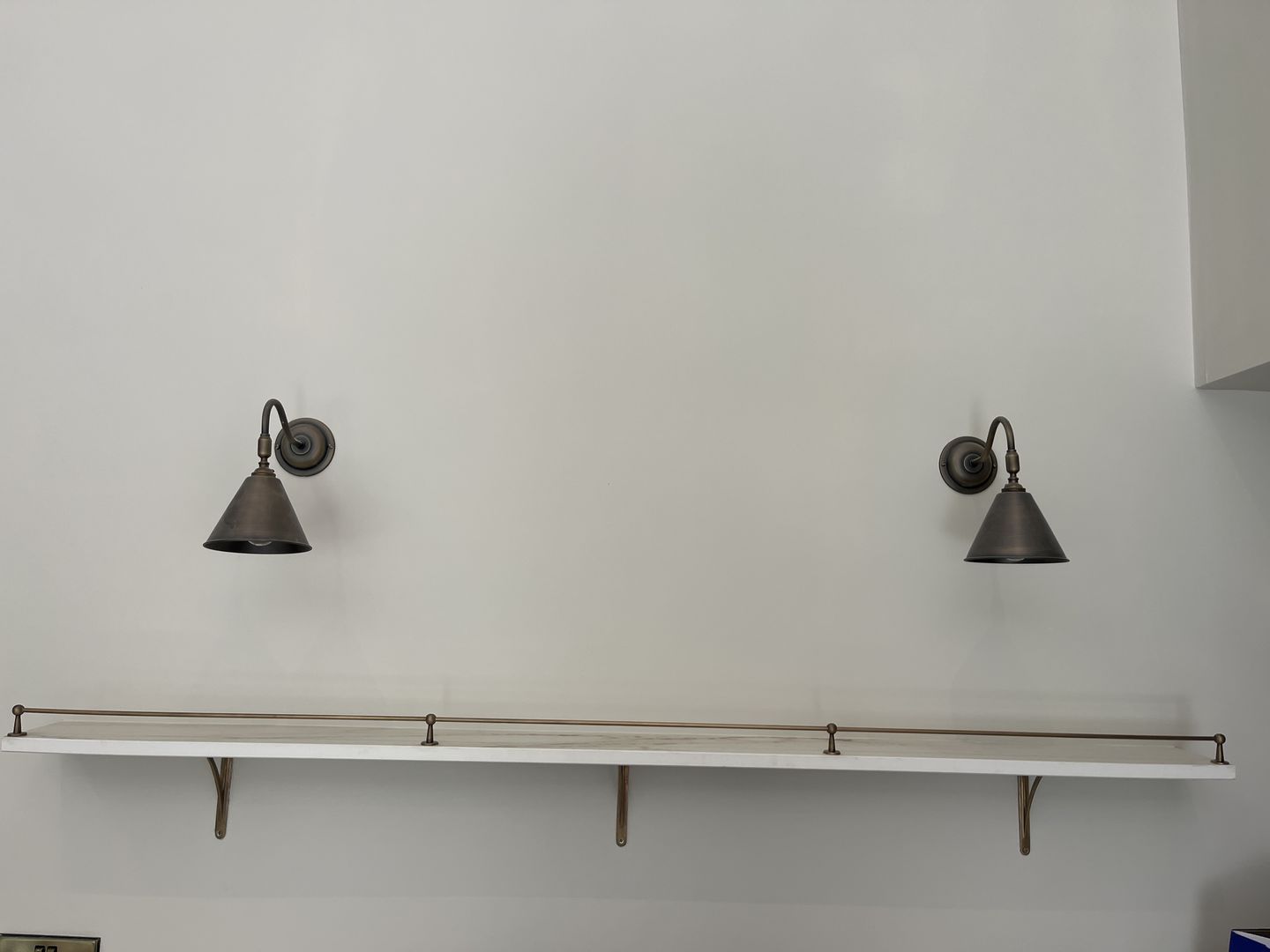 Customer photo review of Classic Satin Aged Brass Cupboard Handles
