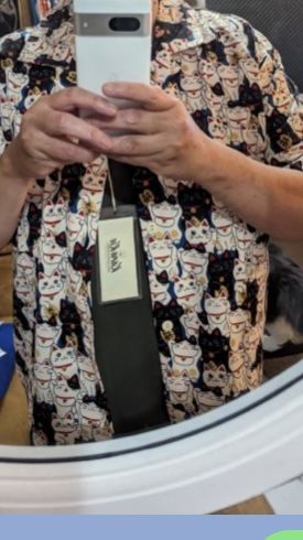 Customer photo review of 江戸時代「招き猫」総柄アロハシャツ