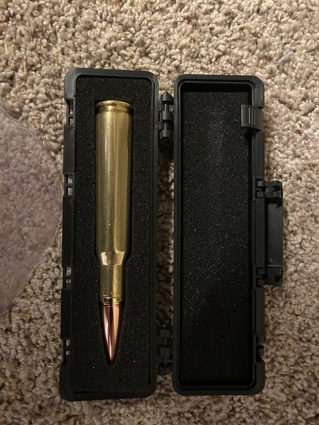 Customer photo review of 50 BMG Real Bullet Casing Refillable Twist Pen - Tactical Gift Box