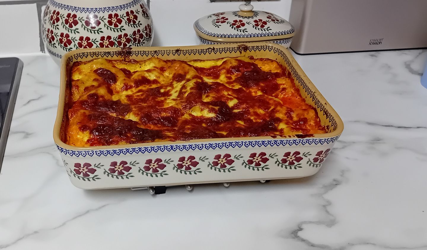 Customer photo review of Large Rectangular Oven Dish Old Rose
