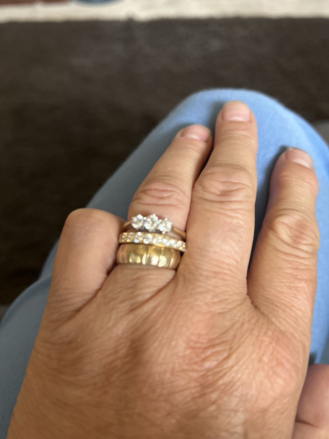 Customer photo review of Gold 3mm Full Glitz Ring