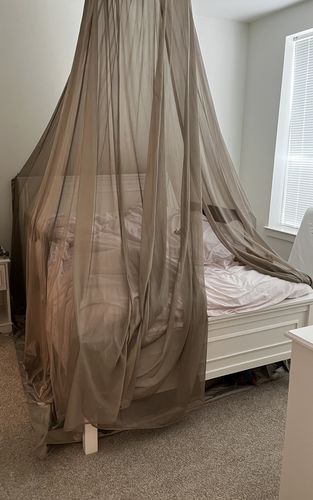 Customer photo review of FaradayLabz™ Silver EMF Protection Bed Canopy