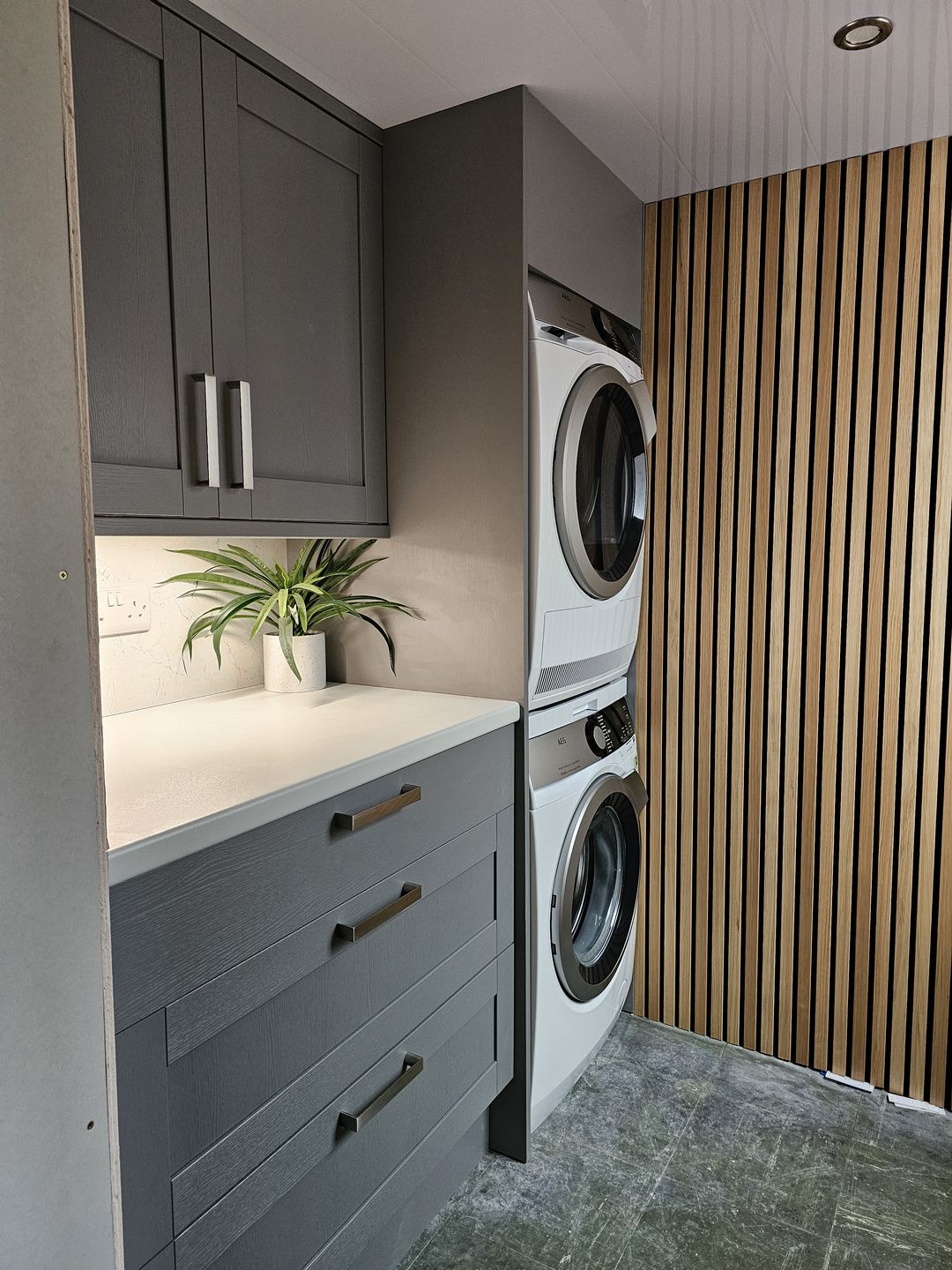 Customer photo review of SlatWall Acoustic Natural Oak