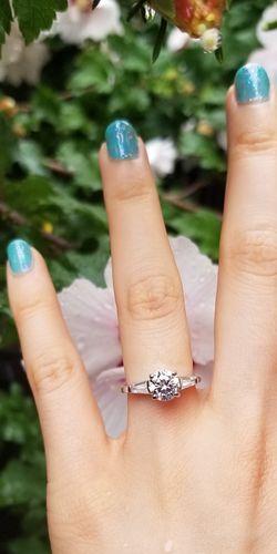 Customer photo review of Solitaire 1ct CZ Ring in Sterling Silver