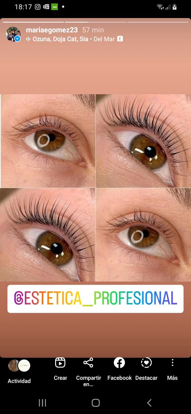 Customer photo review of Kit MINI 3 lociones "Inlei® lash lifting y filler" sobres de 1,5ml (proporciona hasta 5 servicios)