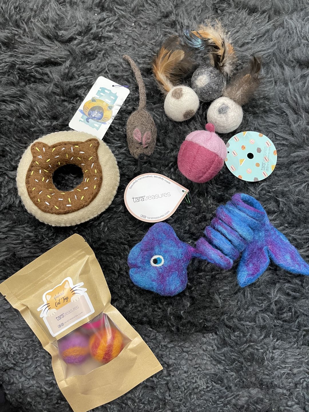 Customer photo review of Felt Mouse Toy for Cats