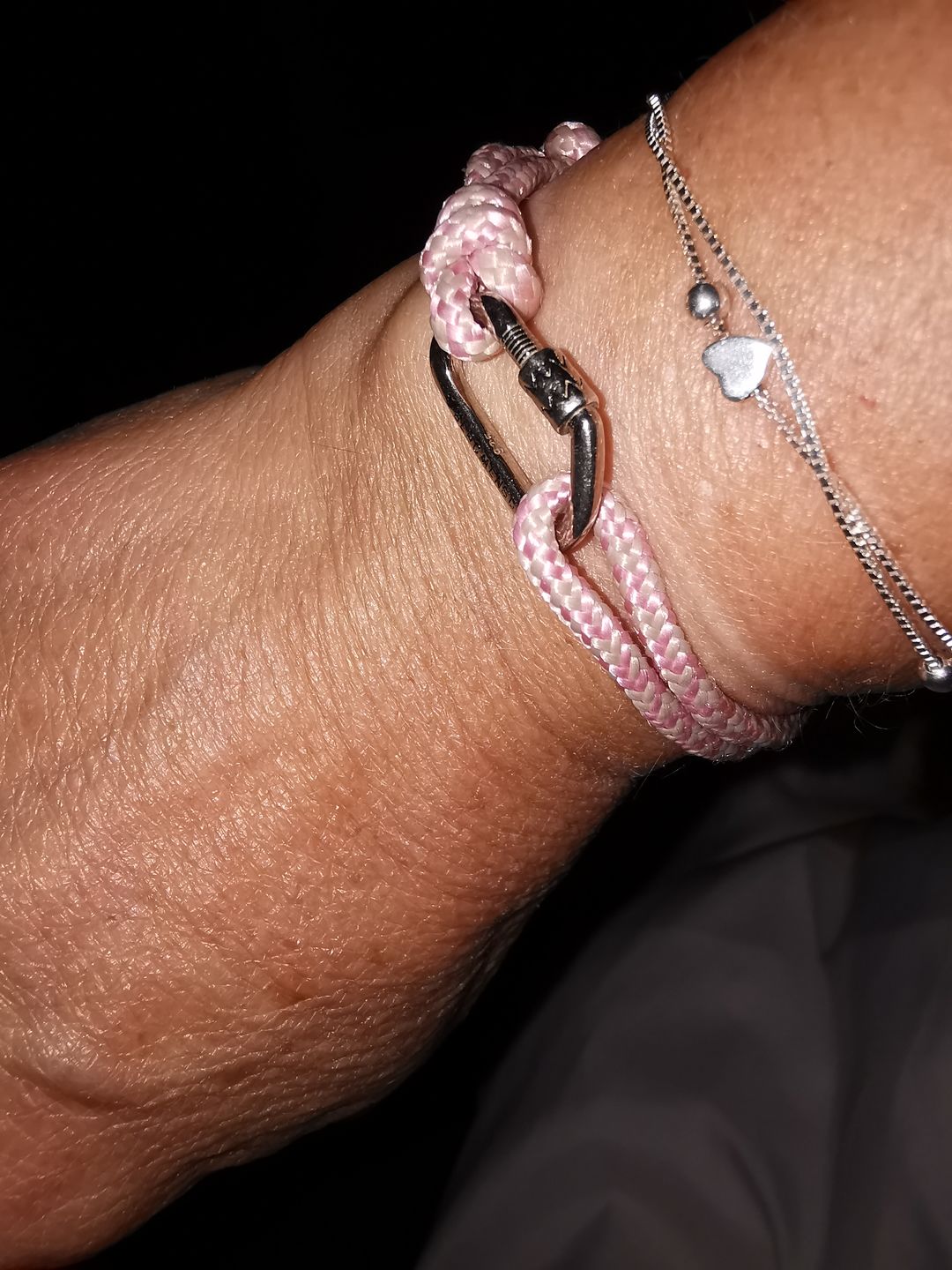 Customer photo review of BERGMENSCH® Karabiner Armband 925 Sterling Silber