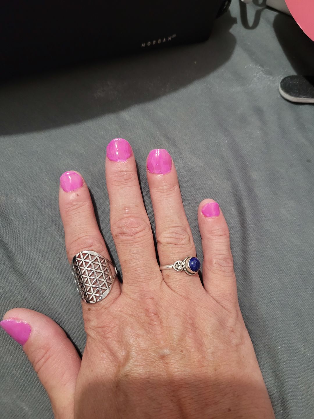 Customer photo review of Bague Ajustable "Fleur de Vie"