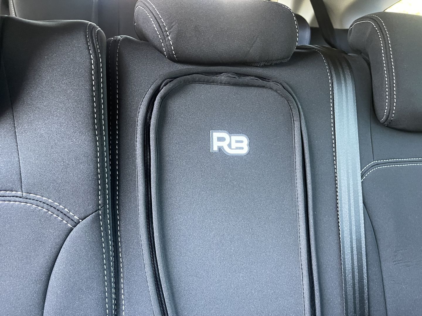 Customer photo review of Isuzu MU-X RJ Neoprene 2nd Row Seat Covers (Available)