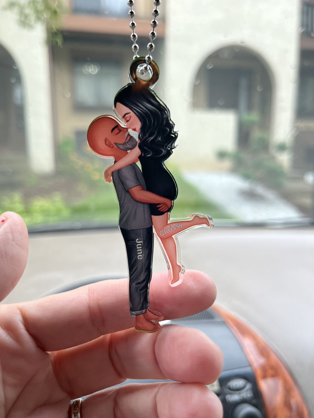 Customer photo review of Summer Doll Couple Kissing Hugging  Personalized Ornament
