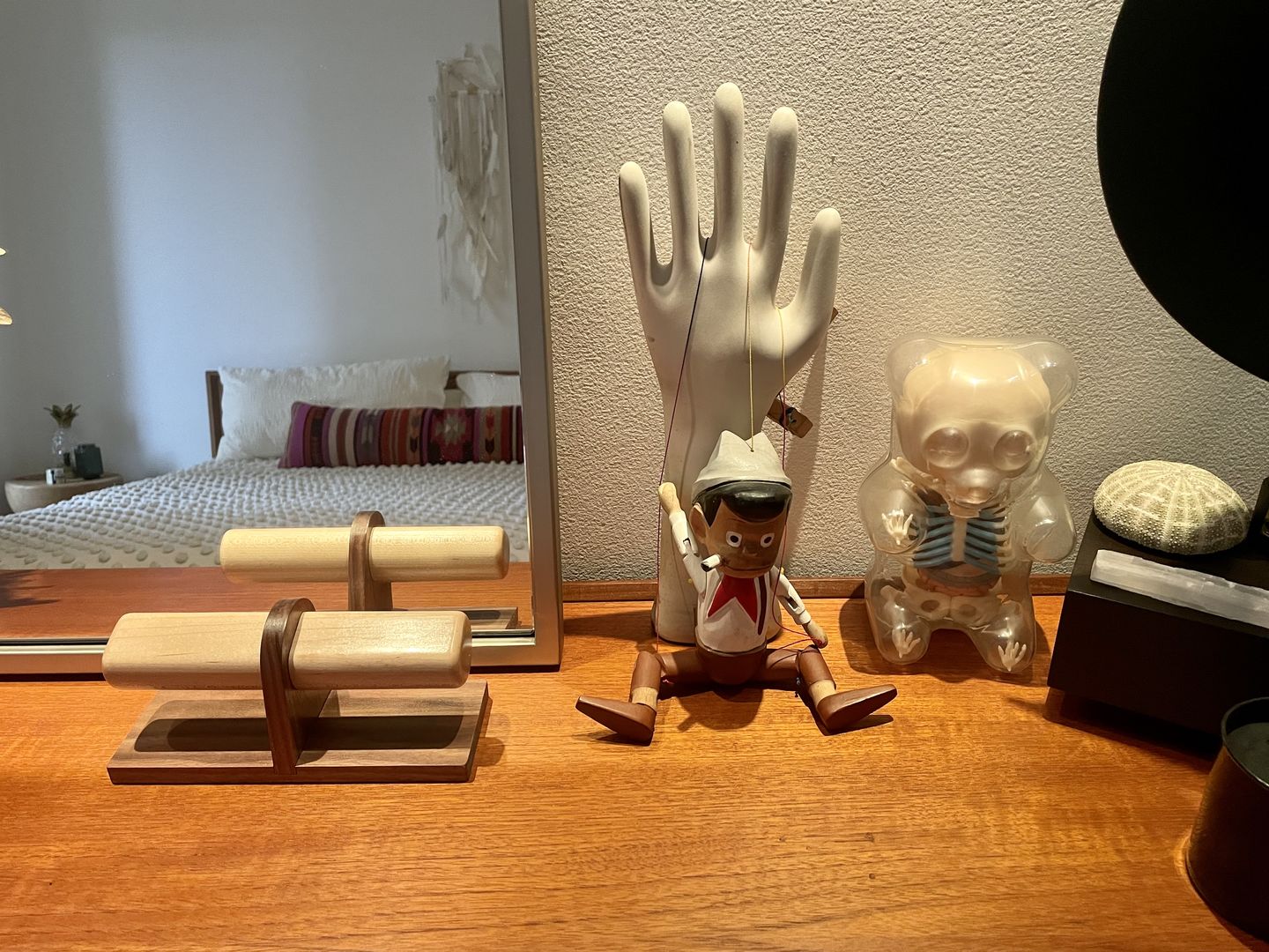 Customer photo review of Four Watch Stand in Walnut & Maple