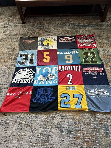 T-shirt quilt featuring patriots by Kate from CA