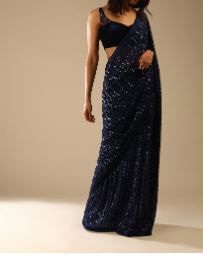 Customer photo review of Navy Blue Sequin on Velvet