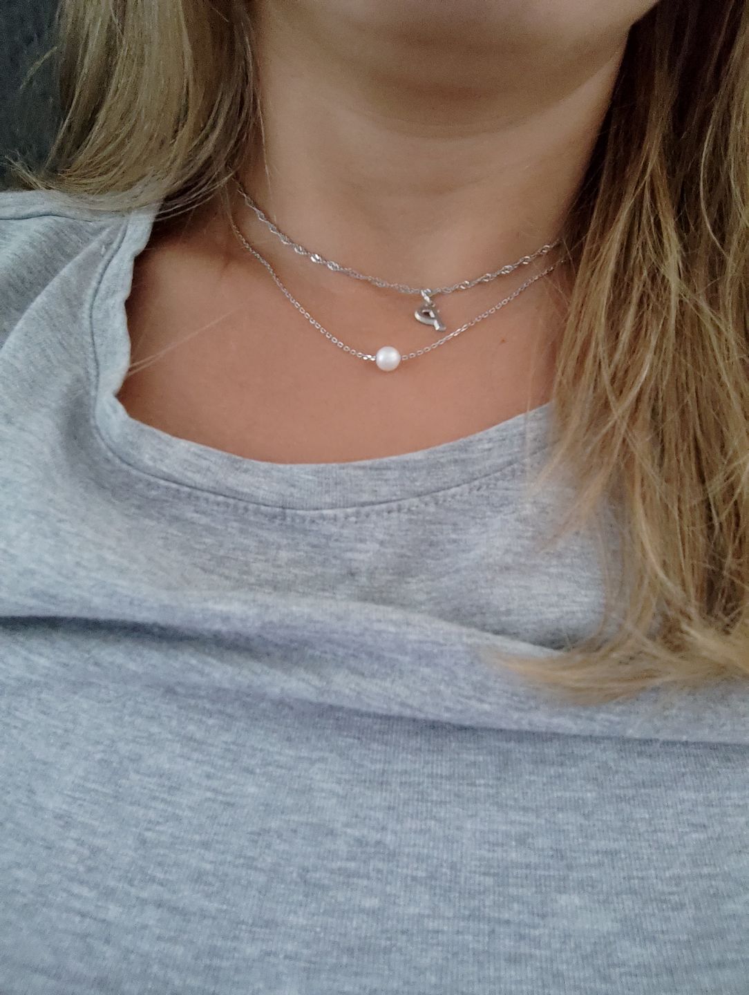 Customer photo review of Collar Perla de Mar