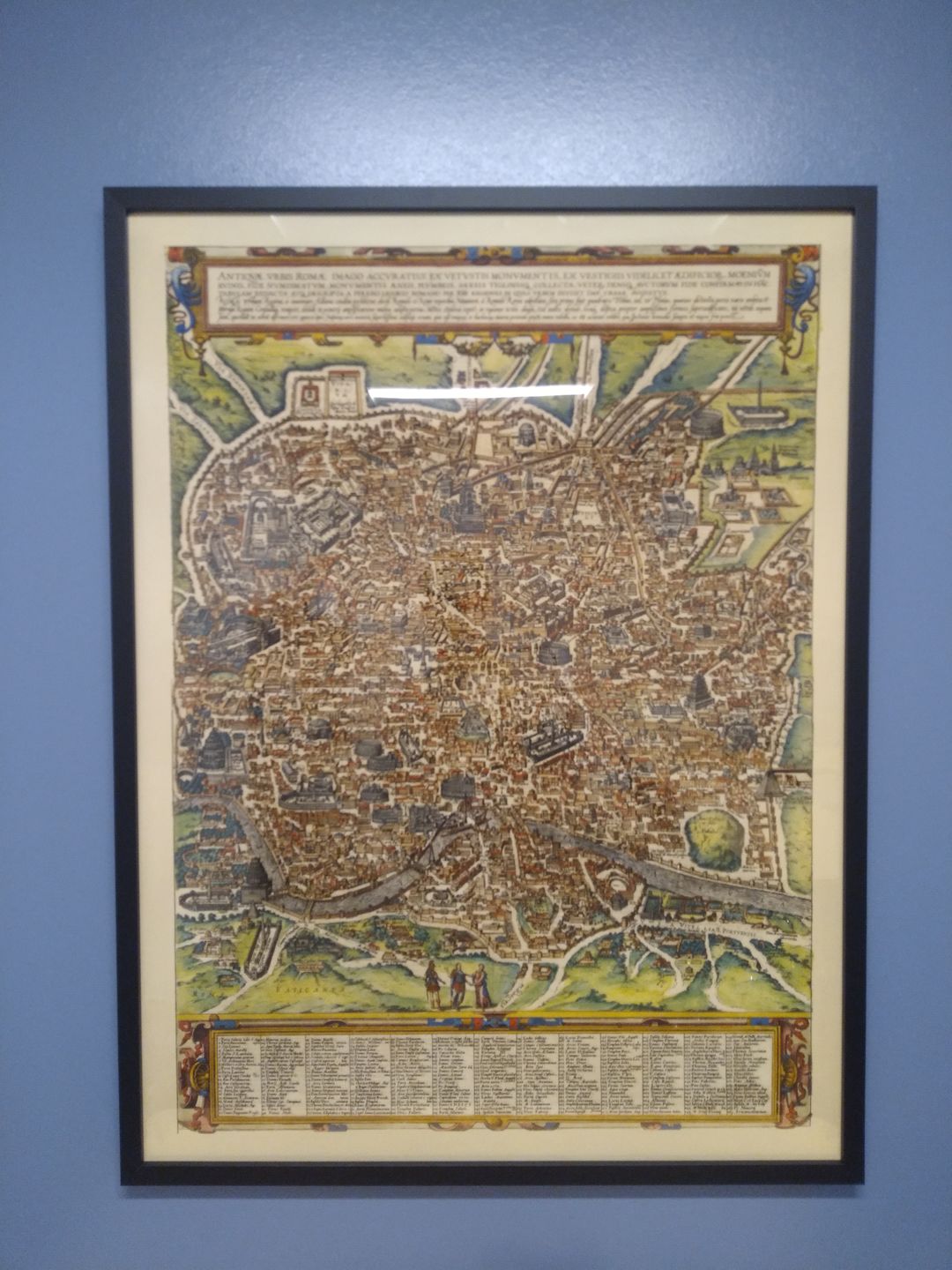 Customer photo review of Old Map of Rome, 1588 by Georg Braun - Forum, Pantheon, Circus Maximus, Colosseum, Vatican