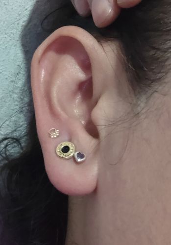 Customer photo review of Piercing Oro 10k Patita
