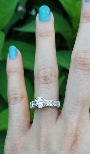 Customer photo review of Solitaire 1ct CZ Ring in Sterling Silver