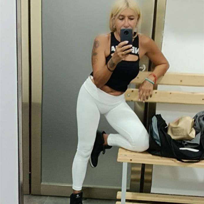 Customer photo review of Leggings All-Up Bianco