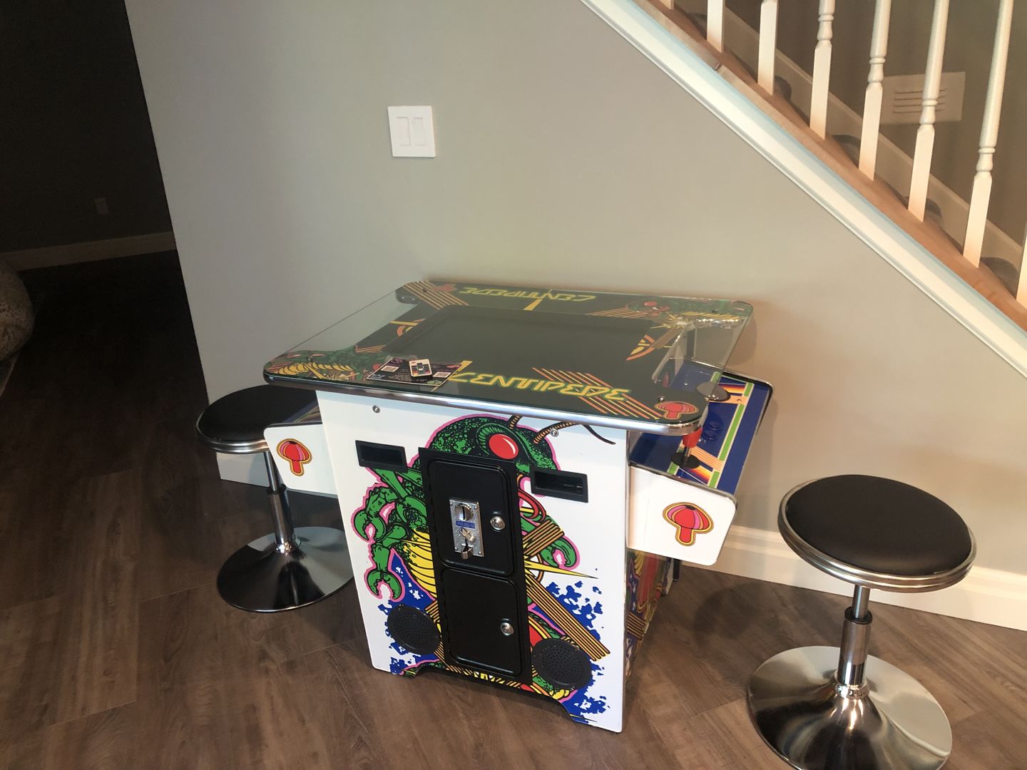 Customer photo review of Cocktail Arcade Machine 412 w/ Track Ball - Blk retro