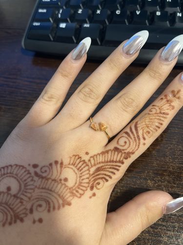 Customer photo review of Sunstone Teardrop Gold Ring (Limited Edition)