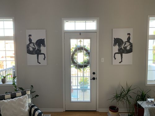 Customer photo review of 'Twin Horses' Framed Canvas (Set of 2)