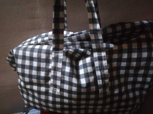 Customer photo review of Bolsa MyBigBag Cuadros Vichy Negro