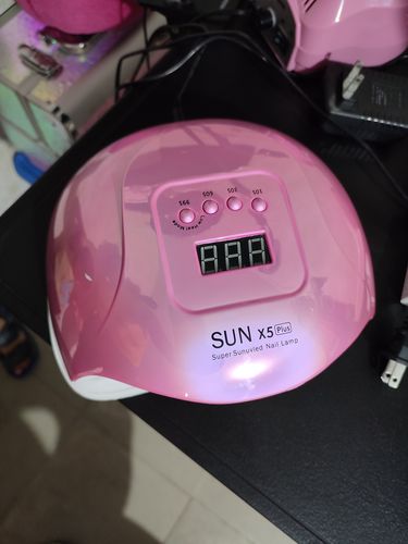 Customer photo review of Lámpara SUN X5 Plus 80 W Rosa