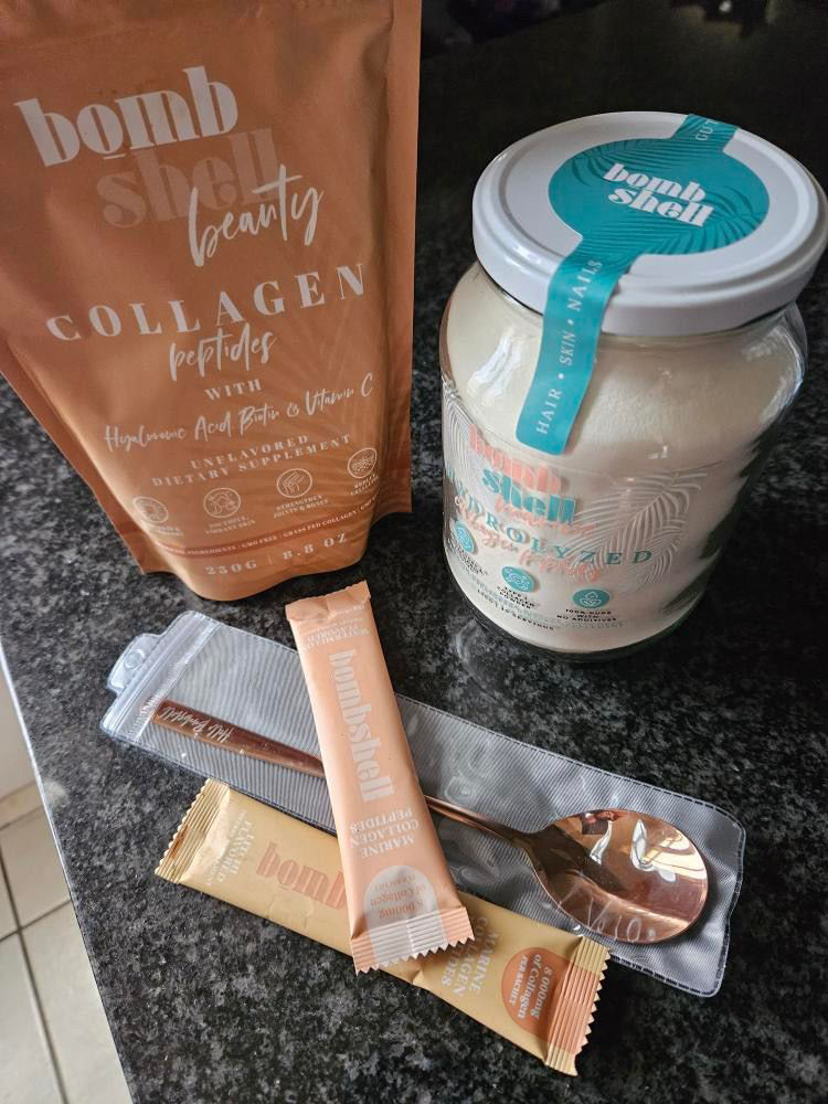 Customer photo review of Beauty: Bovine Collagen, Hyaluronic Acid, Vitamin C & Biotin (250g)