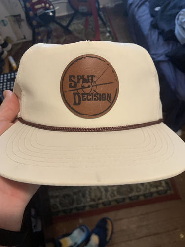 Customer photo review of Custom Leather Patch Rope Hat