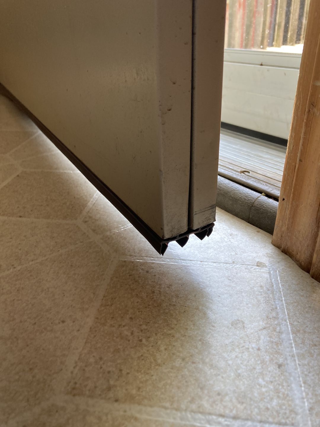 Customer photo review of Pease Slide-On Steel Door Sweep